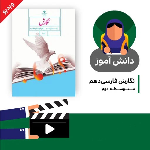 آموزش درس ( گروه کلمات املایی بخش سوم) کتاب نگارش فارسی دهم متوسطه به صورت فایل انیمیشن